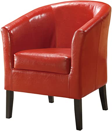 Amazon.com: Linon Home Decor Simon Club Chair, Red: Kitchen & Dini