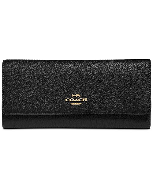 COACH Soft Leather Trifold Wallet & Reviews - Handbags .
