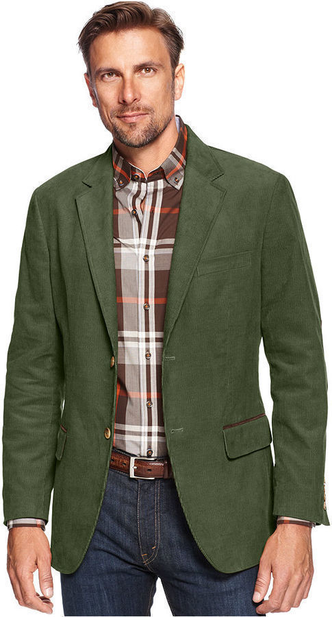 Tasso Elba Jacket Corduroy Blazer, $79 | Macy's | Lookastic.c