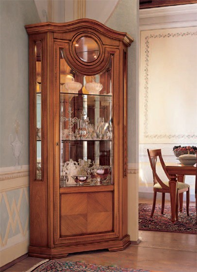 Corner showcase with glass facade, Alf - Luxury furniture
