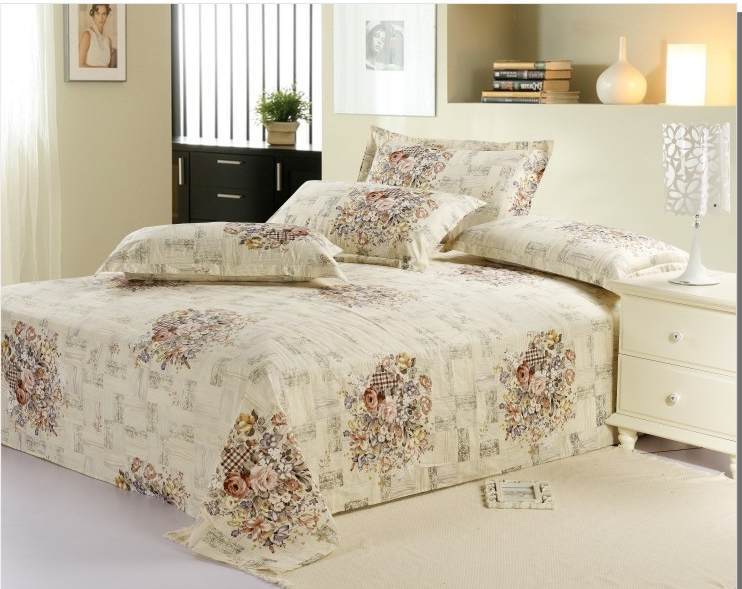 1pcs Hot sale Modern design Printed bed sheets queen size 100 .