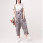 Womens Loose Fitting Elegance Printed Floral Cotton Jumpsuits | Et