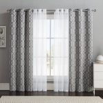 Vcny 4-pack Barcelona Double-Layer Curtain Set, Gray ($32 .