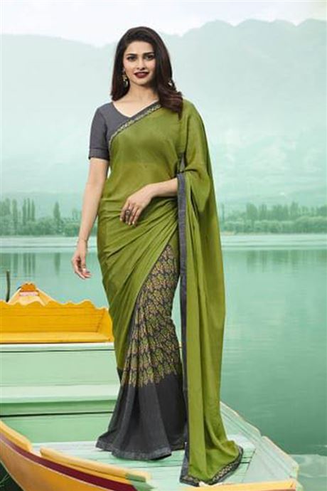 Printed Daily Wear Bollywood Georgette Sarees Catalogue .