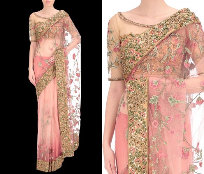 The Ultimate Latest Blouse Designs To Try With Net Sarees! | Net .