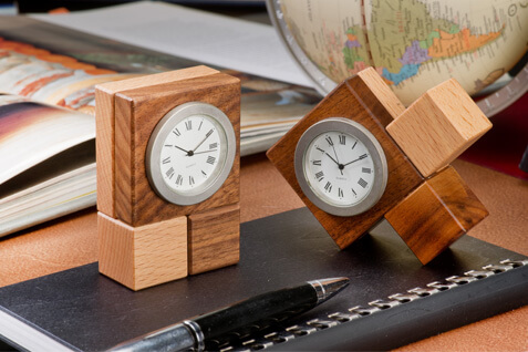 Wooden Desktop Clock, Decorative Desk Clock - Best