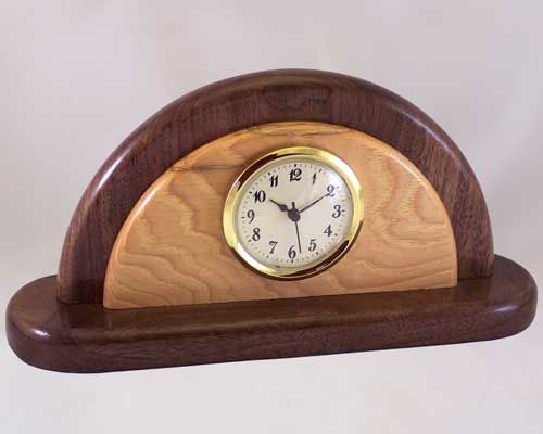 wooden clock | Desk Clocks - Decorative Wood Desk Clocks .