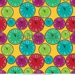 Large Small Clocks Different Colors Seamless Stock Illustration .