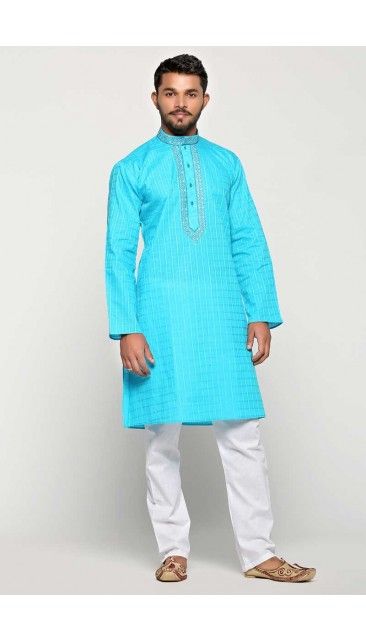 Diwali Firozi Cotton Kurta Pajama - 5121 | Mens pajamas, Kurta men .