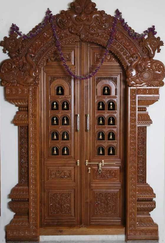 Latest Pooja Room Door Frame And Door Design Gallery (With images .