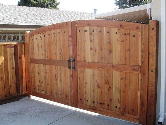 Custom Steel Frame Double Gate | Wooden gates driveway, Yard gate .