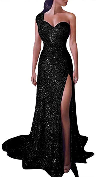 TRENDINAO Evening Dress for Women Party Elegant Bodycon Split Maxi .