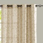 Amazon.com: jinchan Curtains Ivory 95 inches Living Room Drapes .
