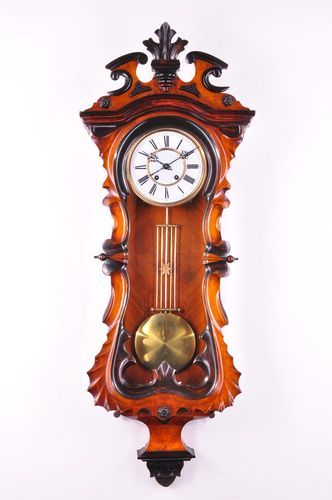 Fantastic Antique Carl Wertner Pendulum Wall Clock Approx 1890 .