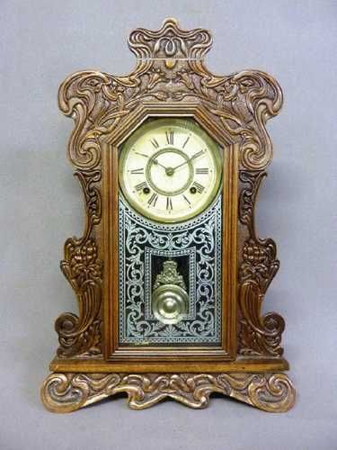 Circa 1890's Signed Ansonia Clock Co Fancy Clock - h | Fancy clock .
