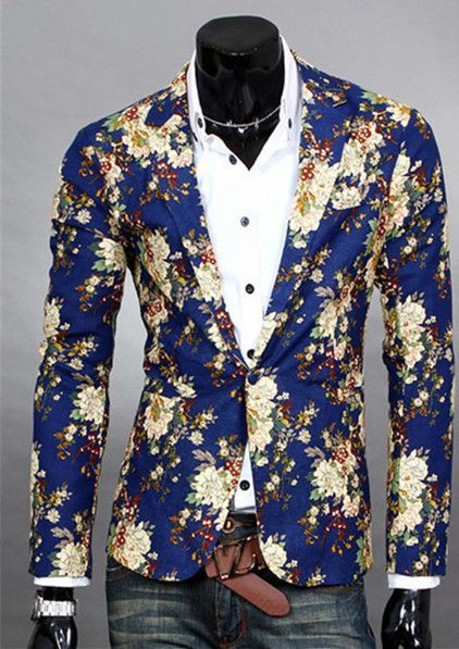 Floral Design Blazer | Mens fashion suits, Mens floral blazer .
