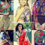 Beautiful Floral Print Blouse Designs - South India Fashi