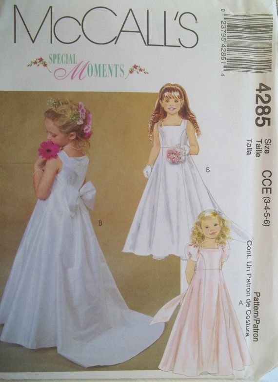 Flower Girl Dress McCall's 4285 Sewing Pattern by WitsEndDesign .