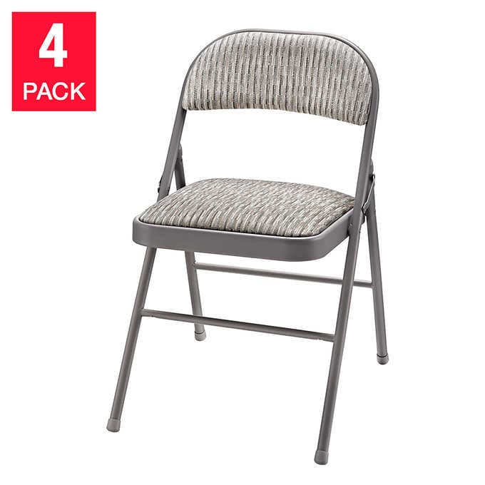 Meco Upholstered Folding Chair, 4-Pa