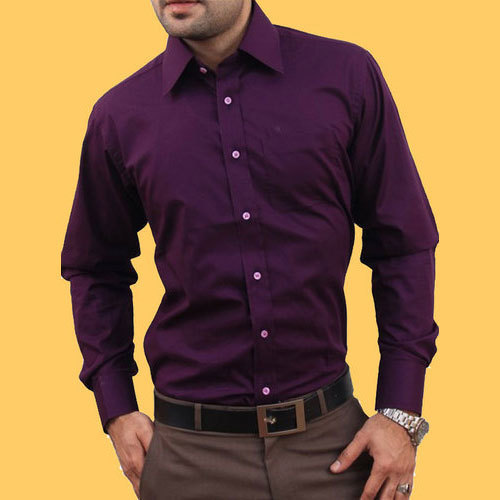 Mens Cotton Purple Stylish Formal Shirts, Size: S-XL, Rs 400 .