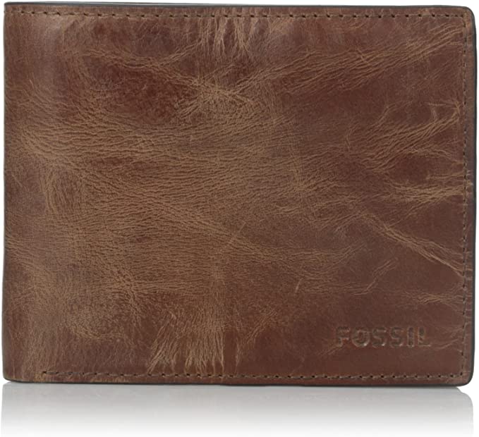 Fossil Men's RFID Flip ID Bifold Wallet, Brown, One Size at Amazon .