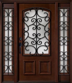 Wrought Iron Wooden French Doors Design With Half Lite Glass - Buy .