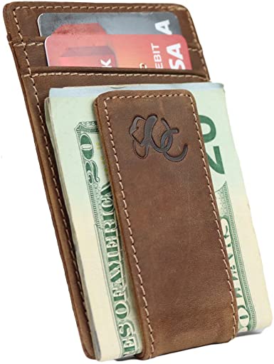 Mens Front Pocket Wallet with Money Clip by Urban Cowboy – Genuine .