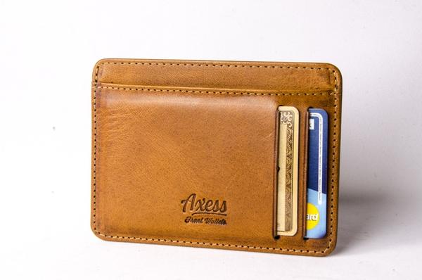 Axess: Italian Leather Front Pocket Wallets - Slim Wallet Junk