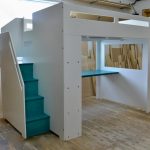 Modern loft bed with storage for FULL size mattress | Et