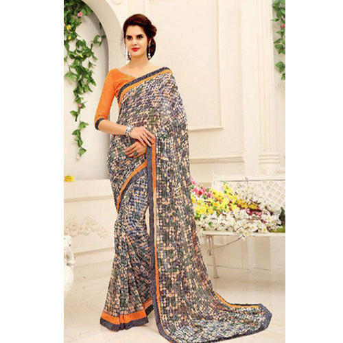 Multi-color Georgette Printed Sarees, With Blouse Piece, Rs 499 .