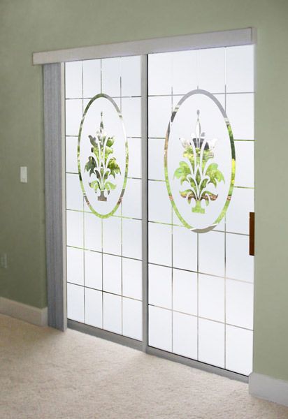 Decorate Sliding Glass Doors With Frosted Glass Designs (With .