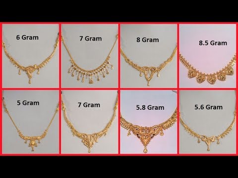 Latest Gold Necklace Designs Under 10 Grams Light Weight Short .