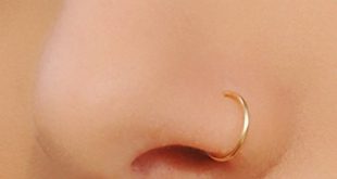 Amazon.com: Faux Gold Filled Tiny Nose Rings Fake Body Jewelry No .