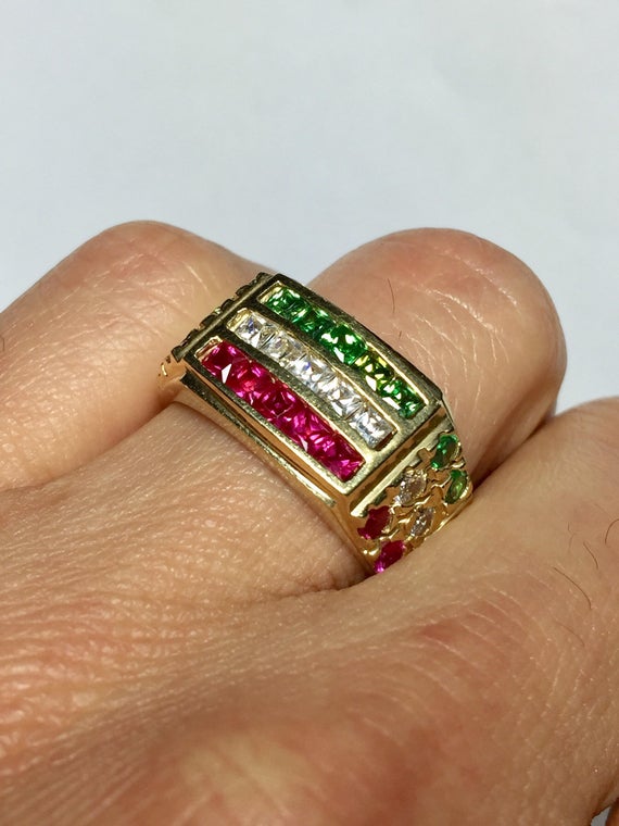 Solid 14k Gold Men Ring Nugget Rings Men Rings Mexico | Et