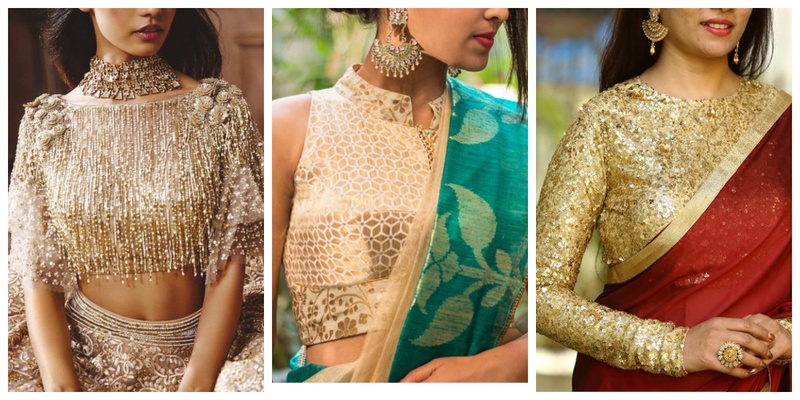 20 golden blouse design images that will complement most sarees in .