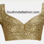 gold color saree blouse | Gold saree blouse designs, Gold blouse .