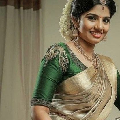 Traditional South Indian Blouse Design Green Color (With images .