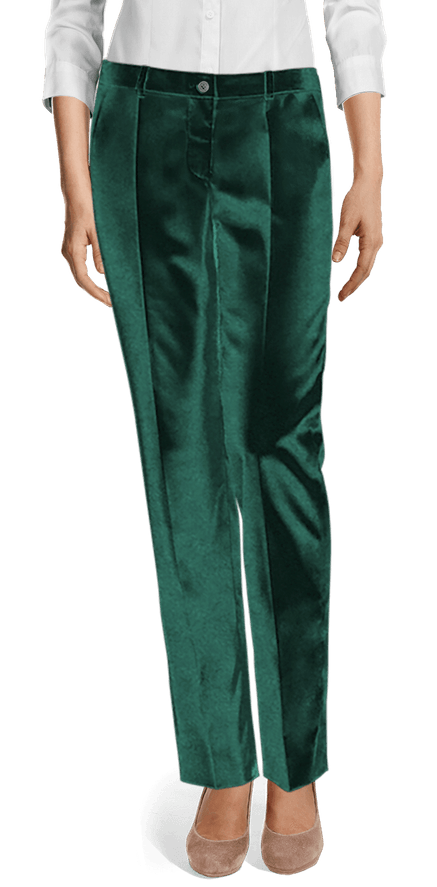 Green Velvet flat-front Dress Trouser £65 | Sumissu