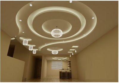 Modern false ceiling gypsum board ceiling design for living room .