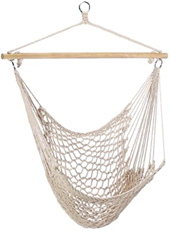Amazon.com: Gifts & Decor Cotton Rope Hammock Cradle Chair with .