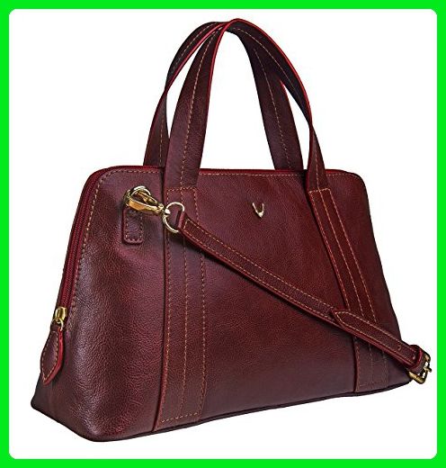 HIDESIGN Cerys Leather Satchel, Red - Top handle bags (*Amazon .