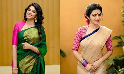 35 Stylish high neck blouse designs for pattu sarees (With images .