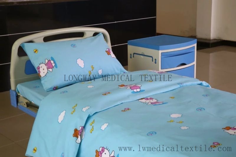 pure cotton with carton design Hospital Bed Linen for paediatr