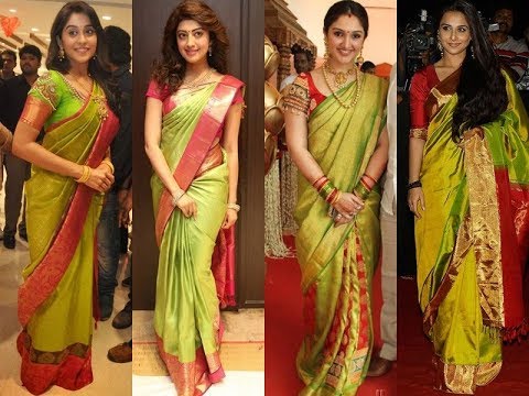 Silk Saree Celebrity | silk saree wearing styles for wedding .