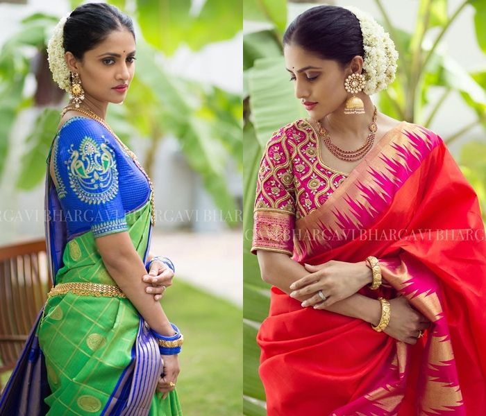6 Tips To Wear Silk Saree Beautifully! | Blue silk saree, Silk .