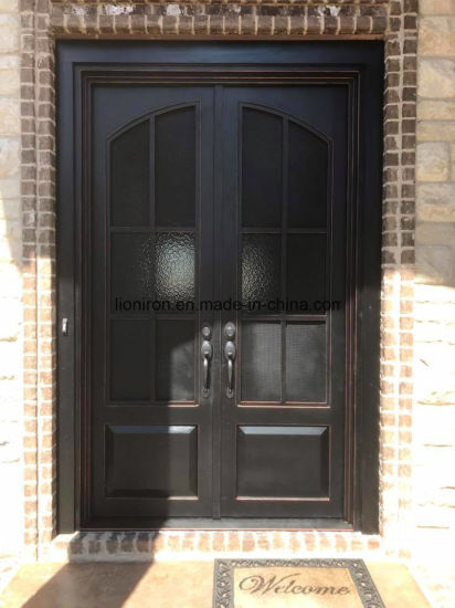 China Modern Entry French Main Wrought Iron Door Designs Double .