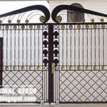 Modern Iron gate designs, glided black iron gate desig