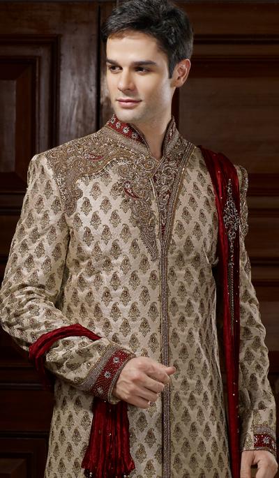 Get Scintillating Look on Your Wedding Day with Sherwani .