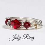 Amazon.com: July Birthstone Ring: Handmade Sterling Silver July .