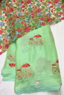 Latest Linen Jute Silk Sarees (With images) | Jute silk saree .